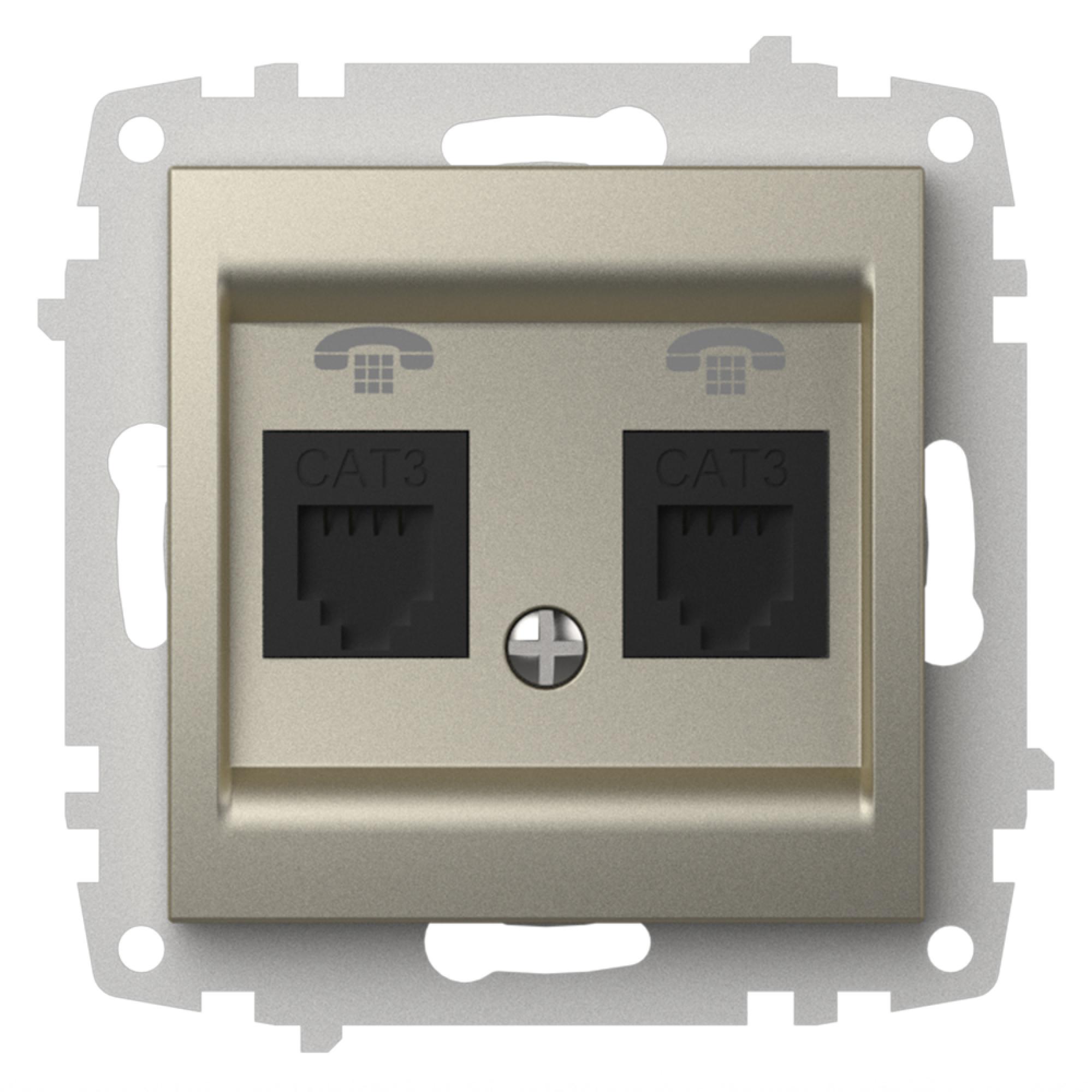 WESTERN TELEFONDOSE (Einsatz + Deckel) ZENA Titanium