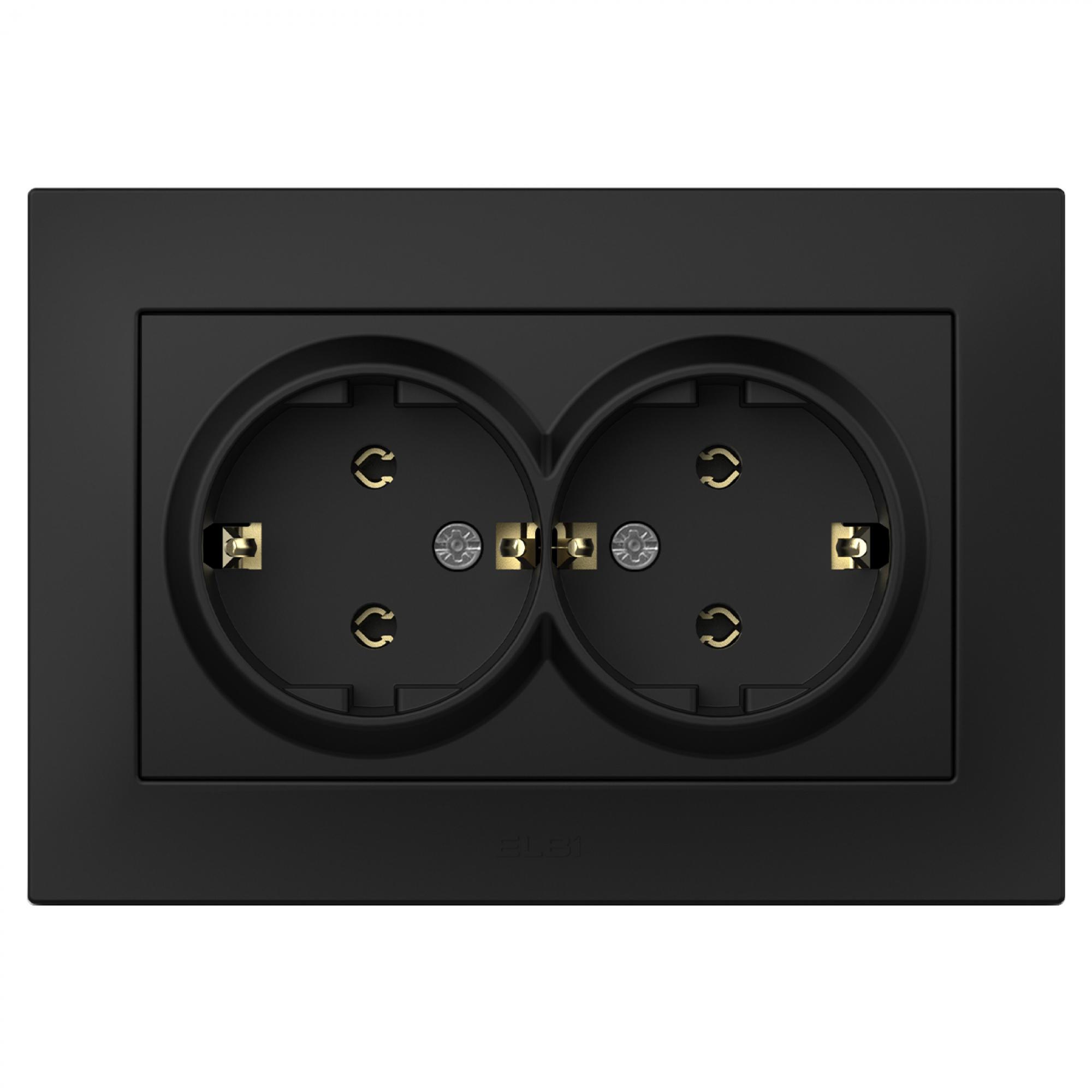 KOMBISTECKDOSE AUF EINEM SOCKEL KOMPLETT mit RAHMEN ZENA Vantablack