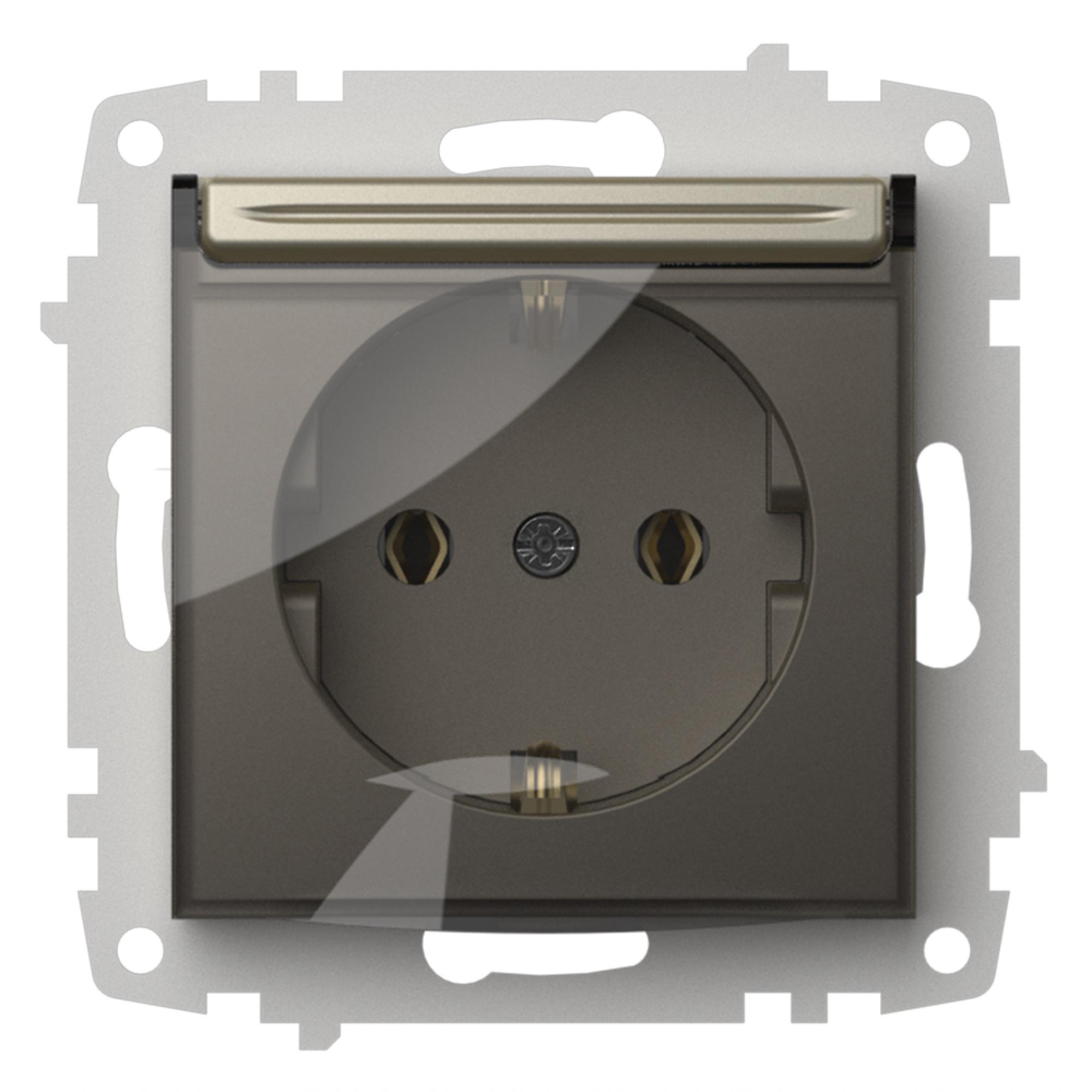 ABDECKSTECKDOSE (Einsatz + Deckel) ZENA Titanium