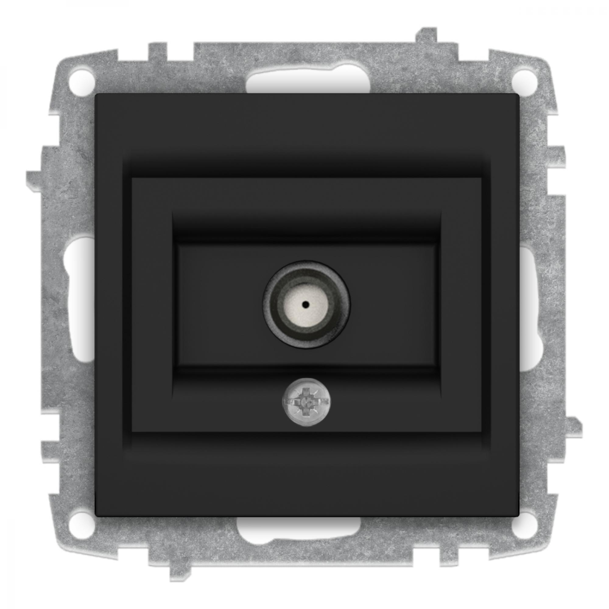 F ANSCHLUSS SAT DOSE END (Einsatz + Deckel) ZENA Vantablack