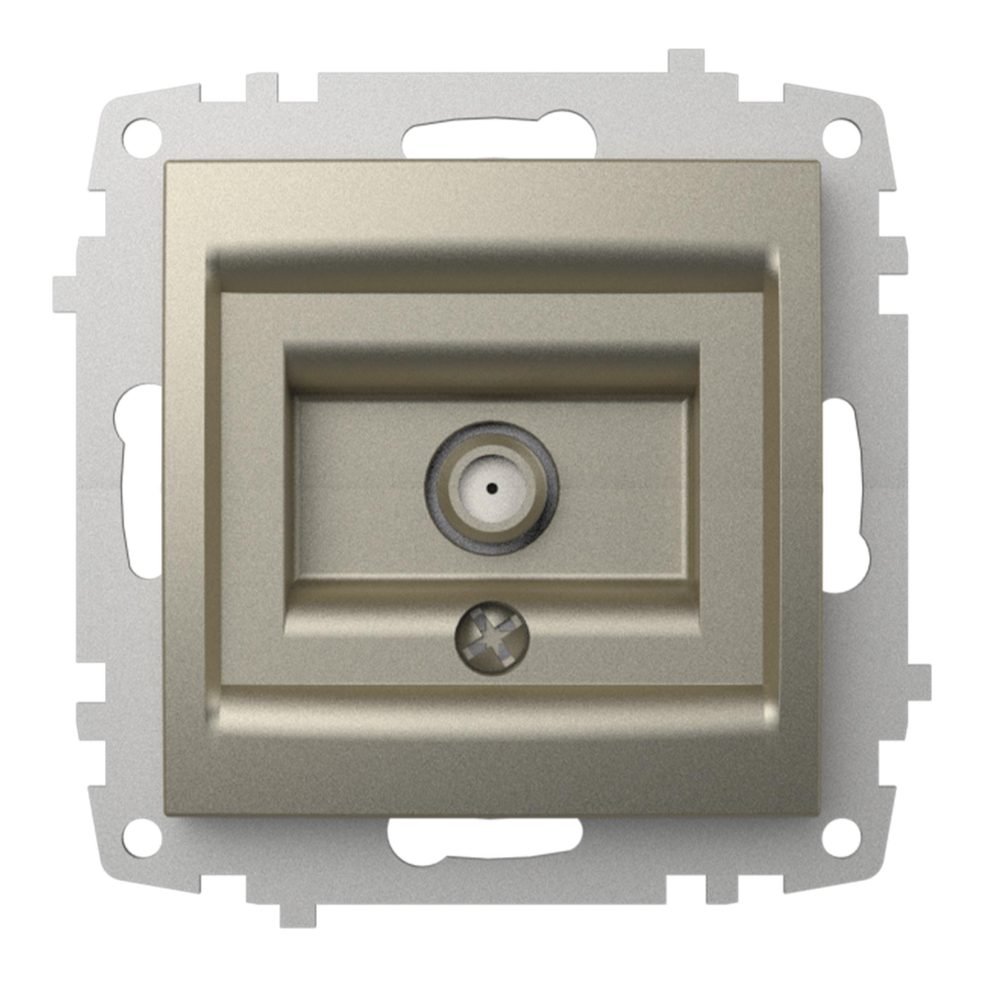 F ANSCHLUSS SAT DOSE END (Einsatz + Deckel) ZENA Titanium