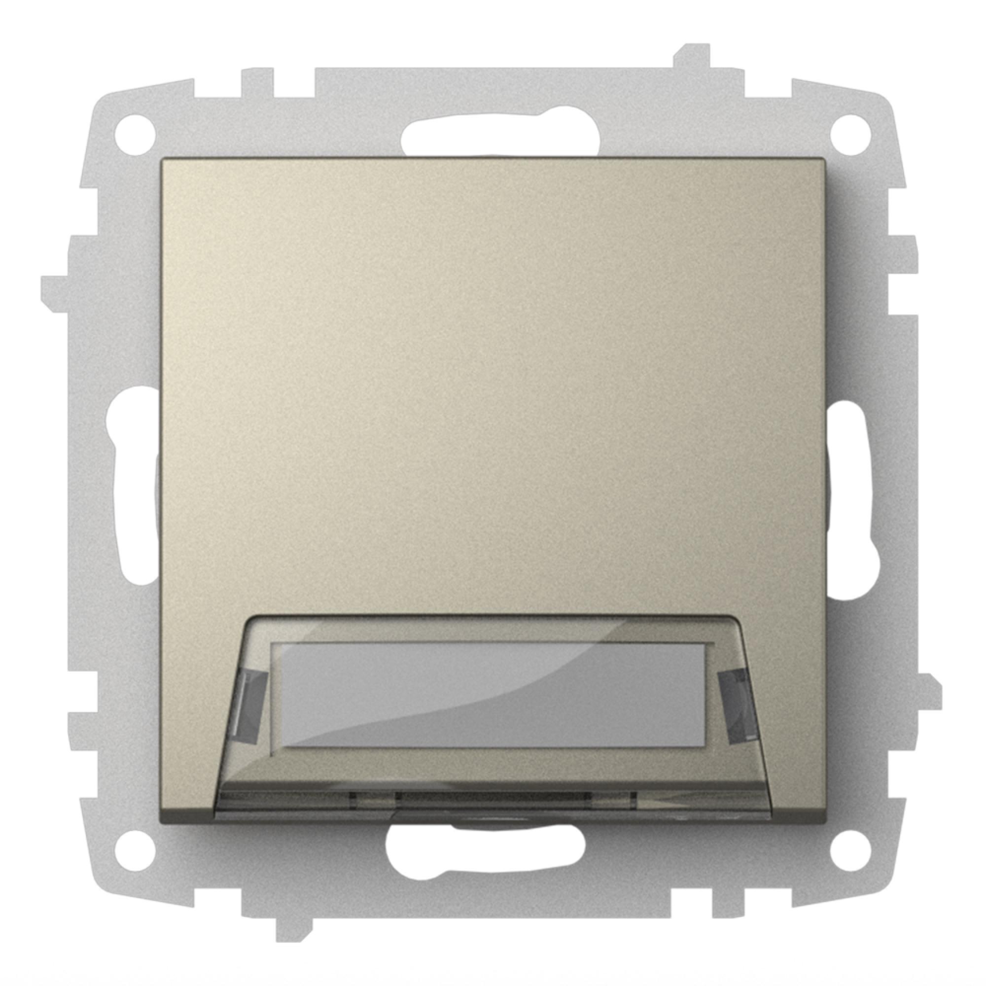 KLINGELTASTER mit NAMENSCHILD (Einsatz + Wippe) ZENA Titanium