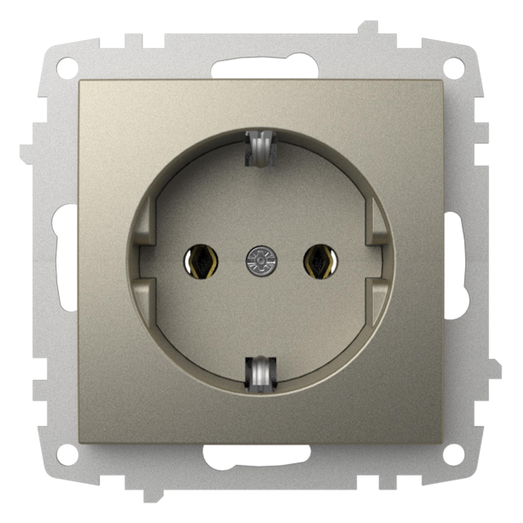 STECKDOSE (Einsatz + Deckel) ZENA Titanium