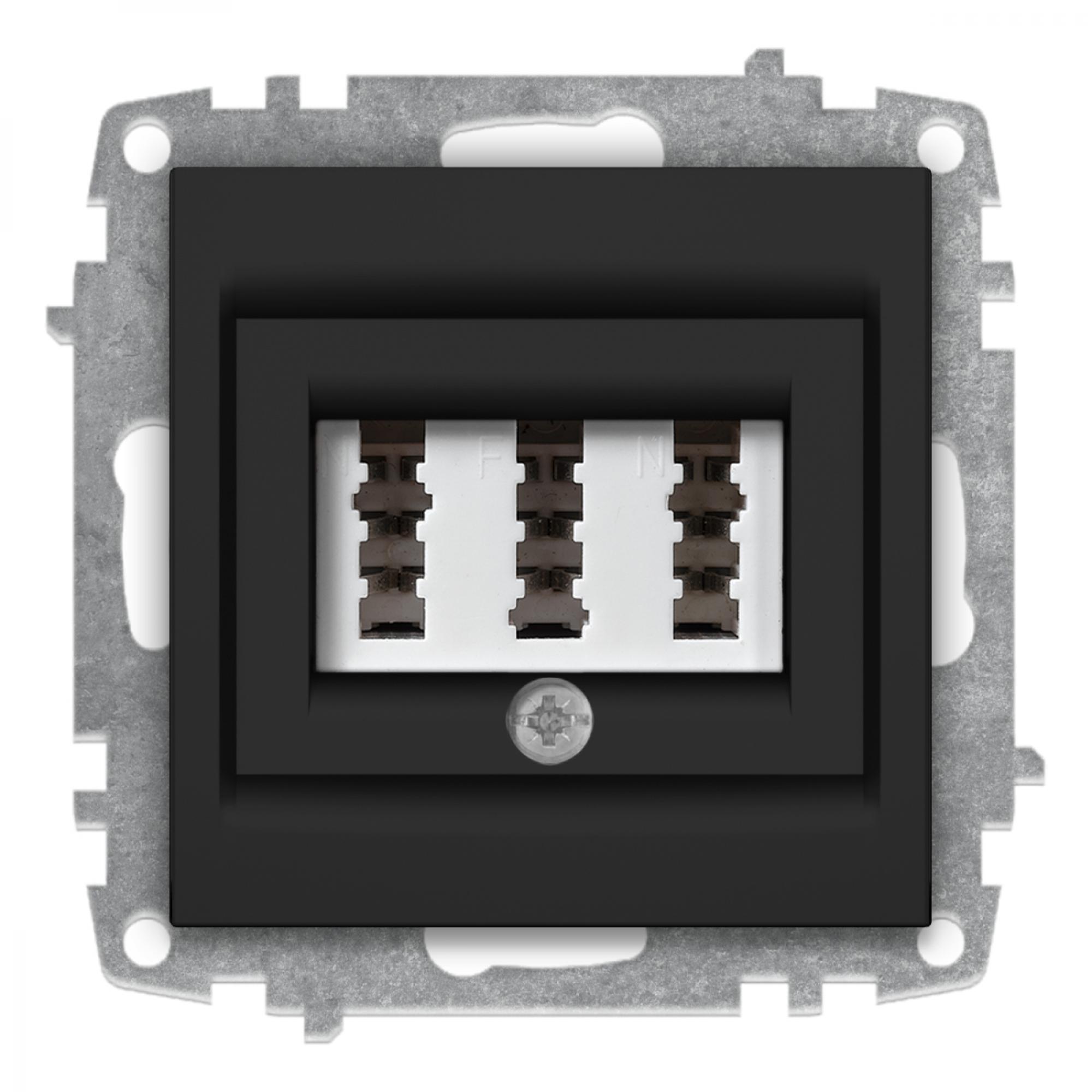 TAE NFN TELEFONDOSE (Einsatz + Deckel) ZENA Vantablack