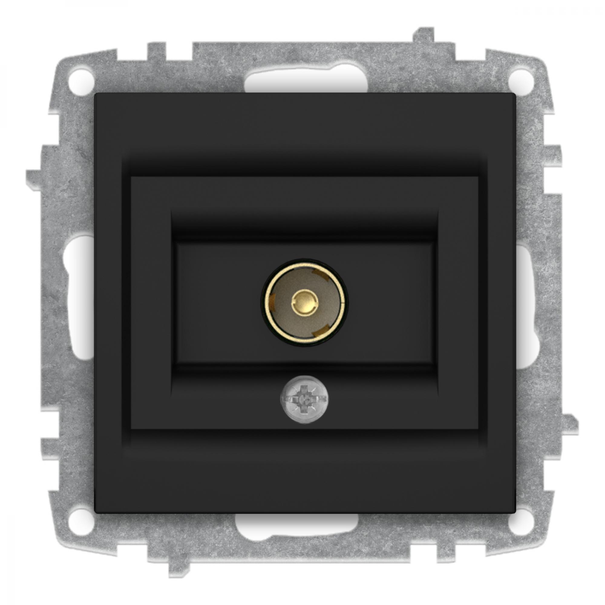 TV DOSE DURCHGANG WEIBL. 1 LOCH (Einsatz + Deckel) ZENA Vantablack