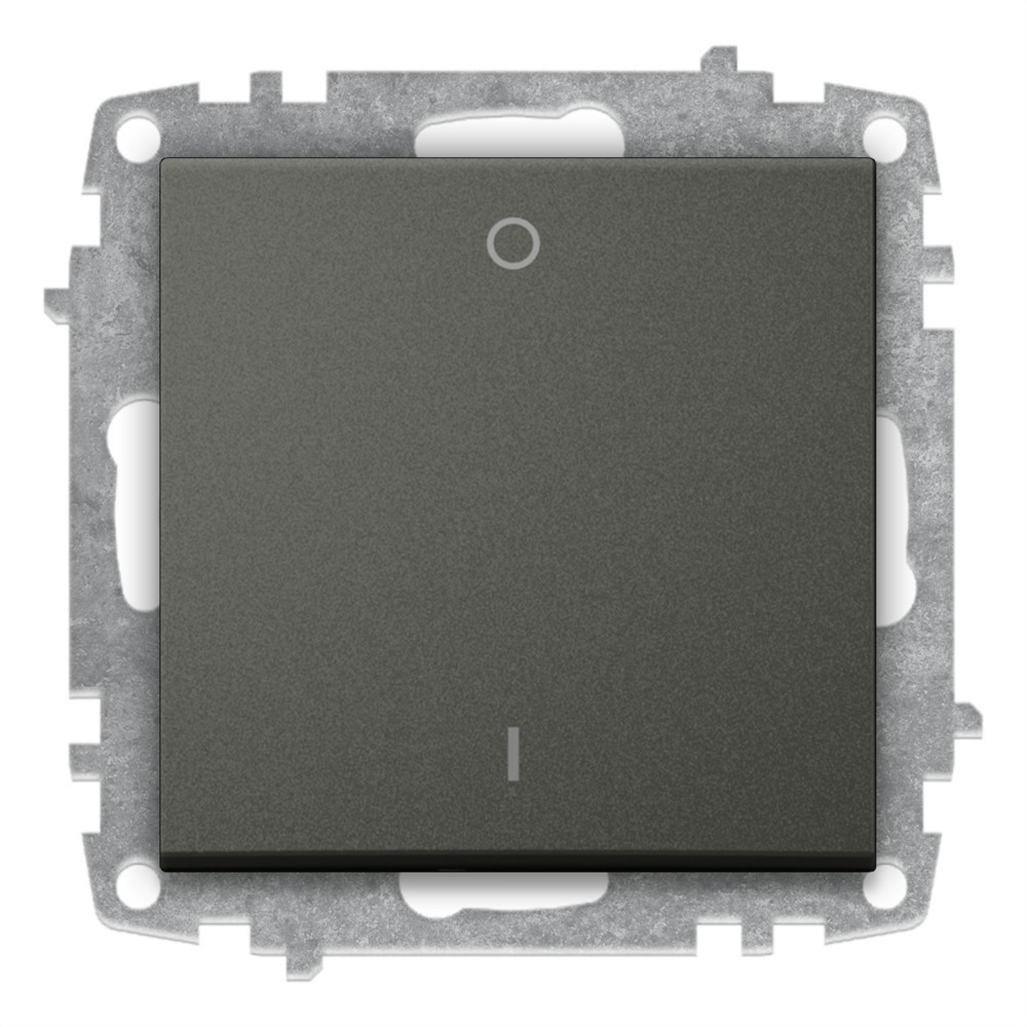2 POLIGE SCHALTER (Einsatz + Wippe) ZENA Anthrazit