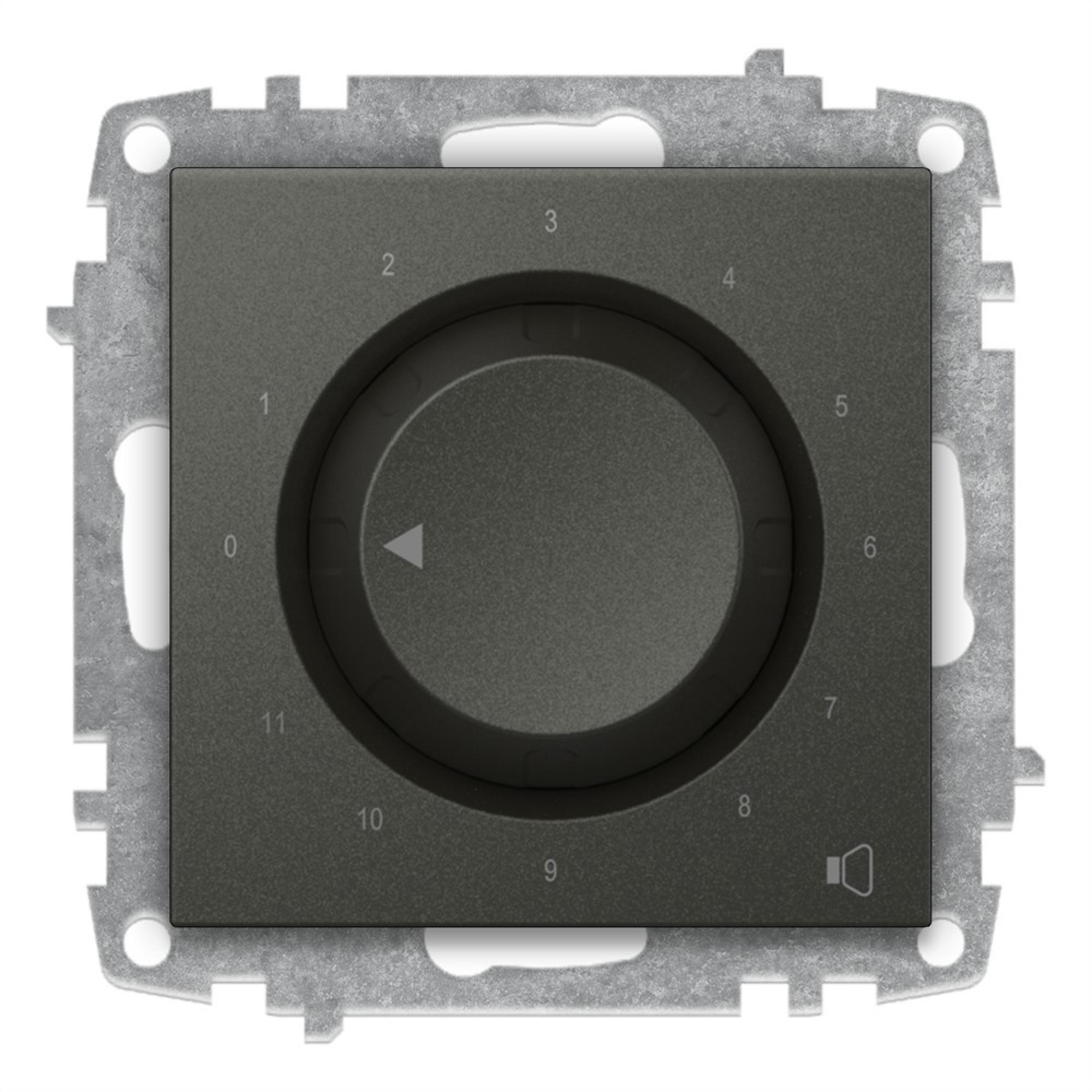 LAUTSPRECHERREGLER (Einsatz + Drehscheibe) ZENA Anthrazit