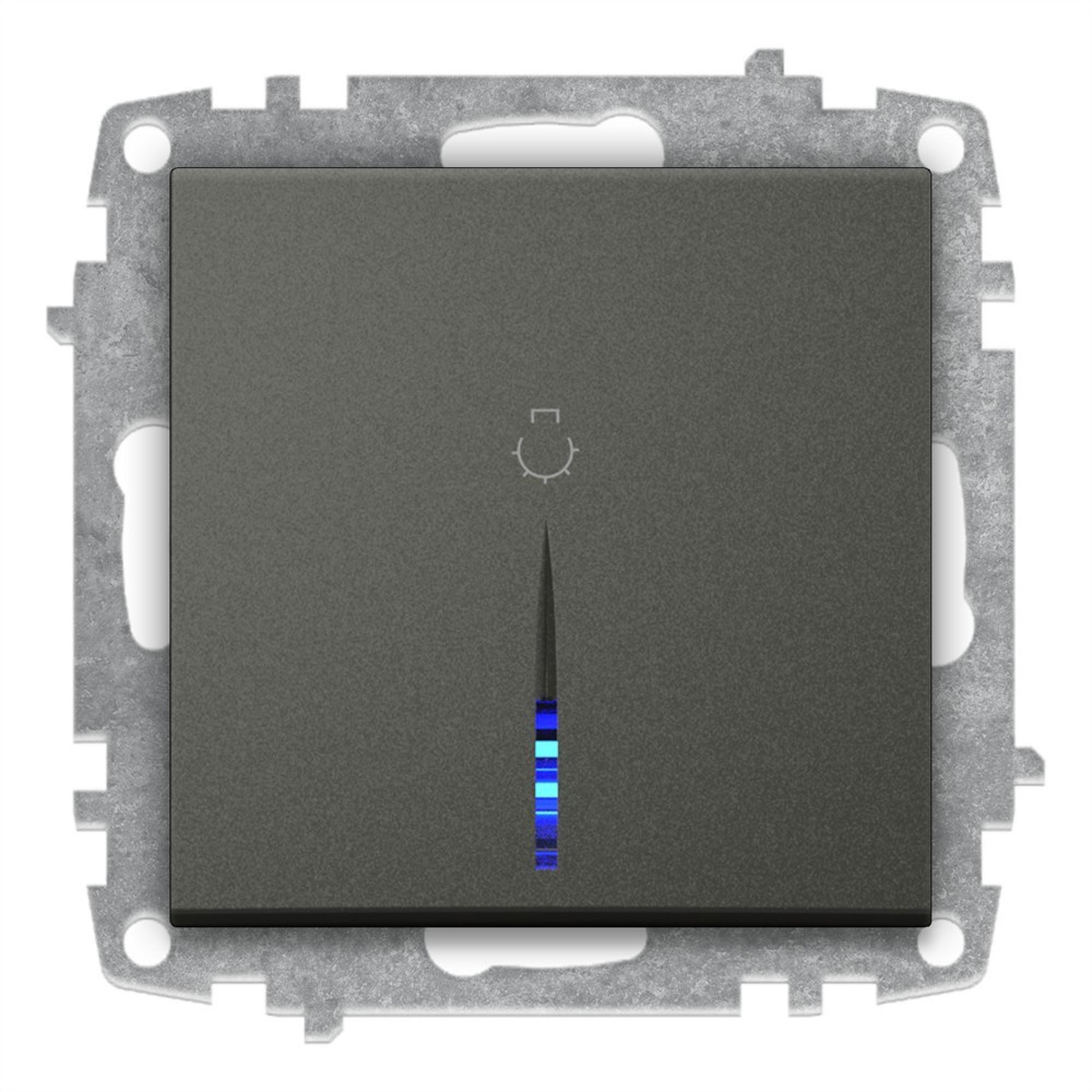 TASTER mit LED (Einsatz + Wippe) ZENA Anthrazit