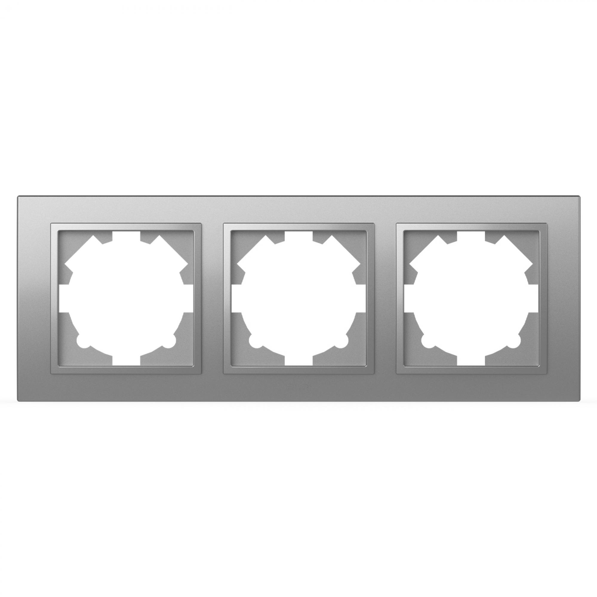 3 Fachrahmen ZENA Met. Silber