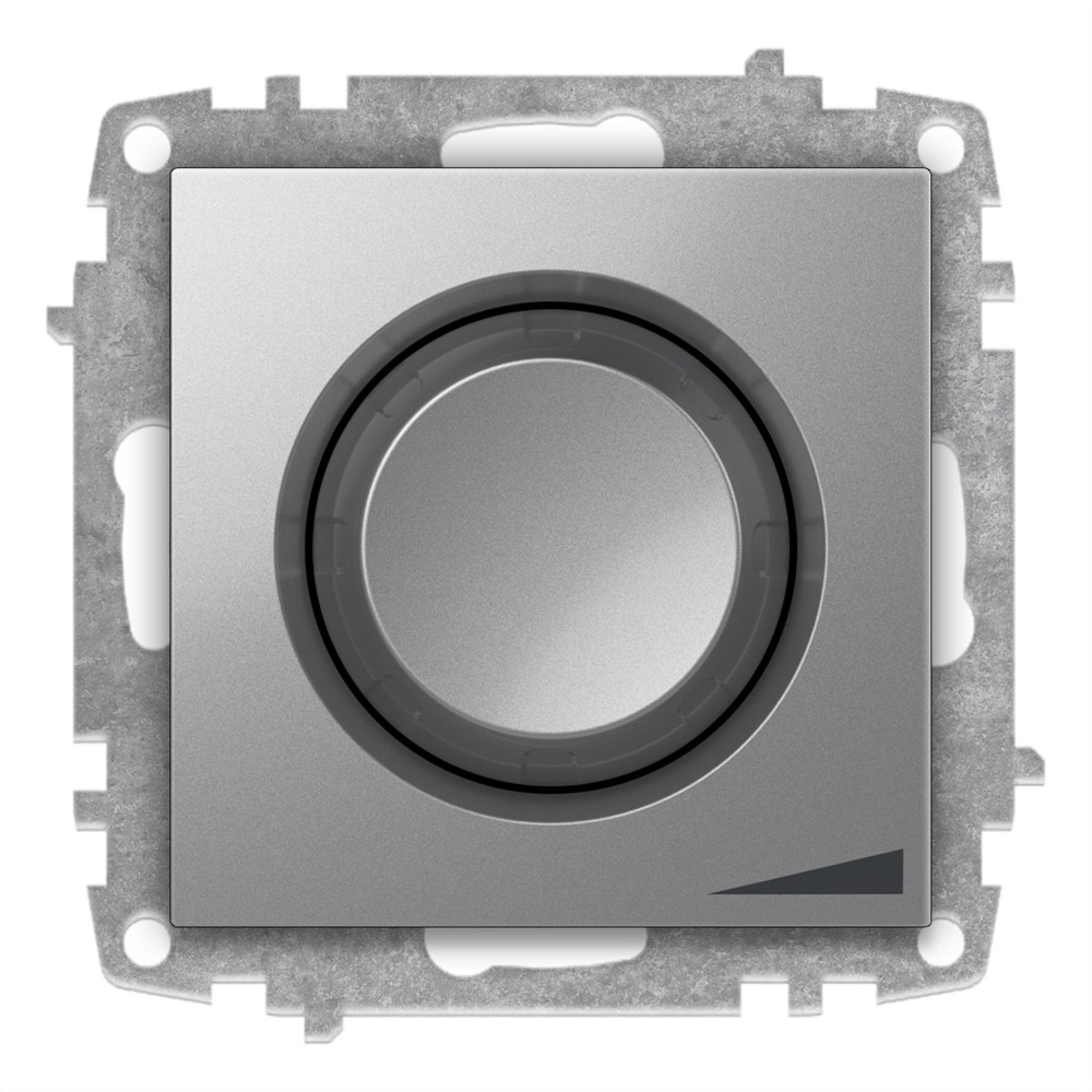 DREHDIMMER 800 WATT (Einsatz + Drehscheibe) ZENA Met. Silber