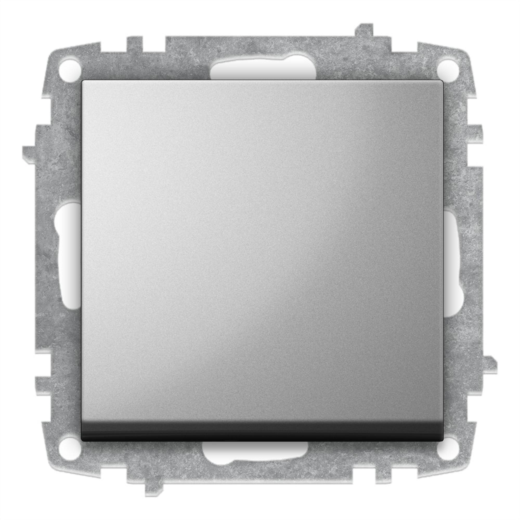 KREUZSCHALTER (Einsatz + Wippe) ZENA Met. Silber