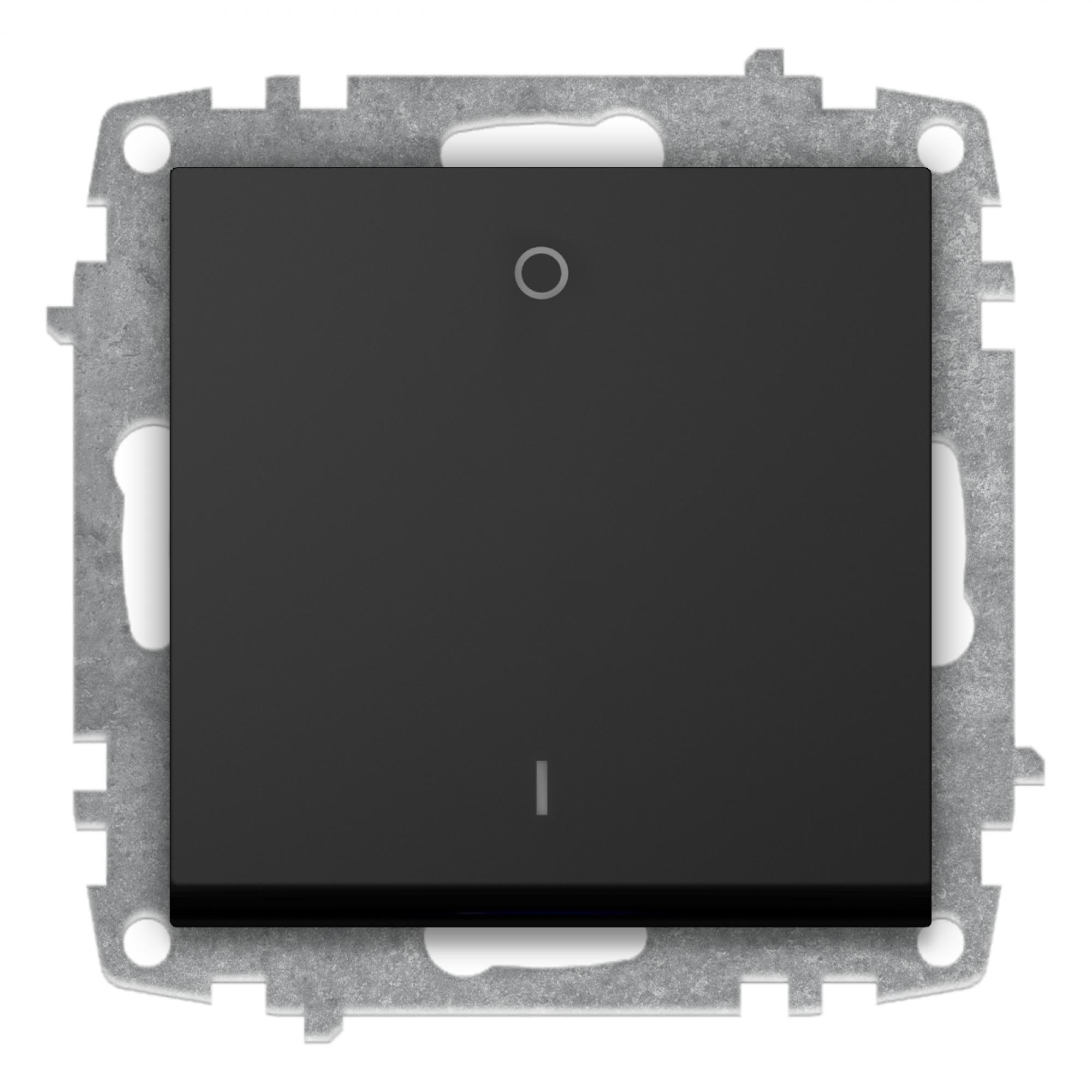 2 POLIGE SCHALTER (Einsatz + Wippe) ZENA Vantablack