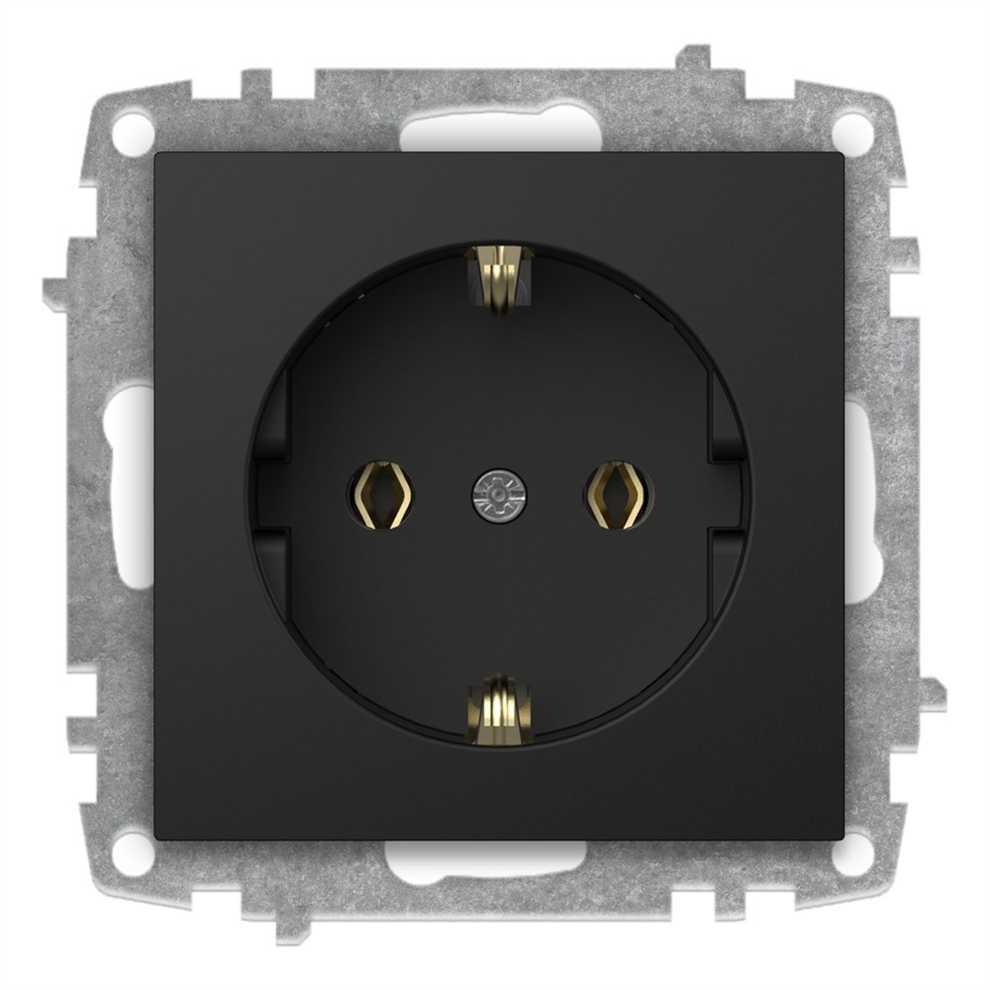 STECKDOSE (Einsatz mit Zentralscheibe) ZENA Vantablack