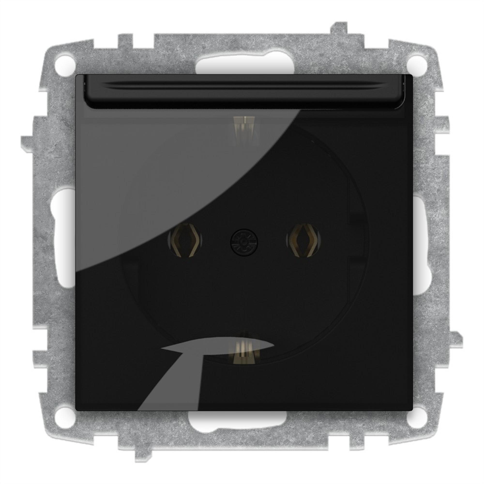 ABDECKSTECKDOSE (Einsatz mit Zentralscheibe) ZENA Vantablack