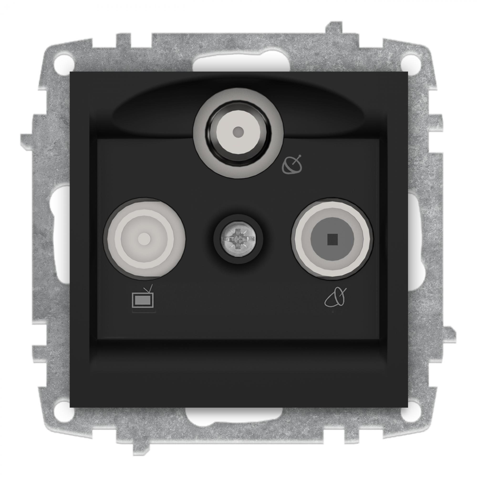 SAT TV RADIO END (Einsatz + Deckel) ZENA Vantablack