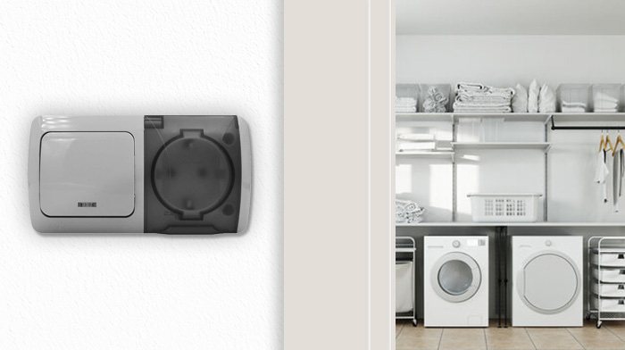 IP54 Feuchtraum Aufputz Schalter