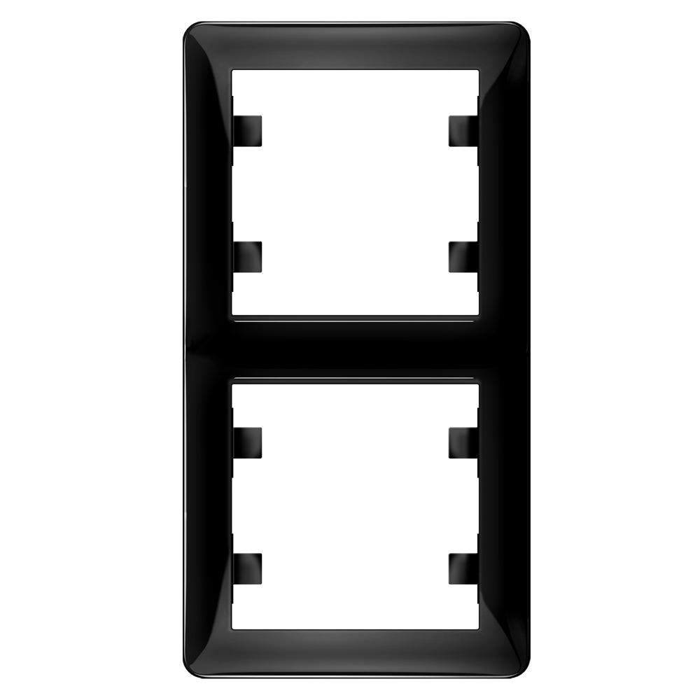 2 Fachrahmen Senkrecht ( Vertikal ) LUNIS Schwarz