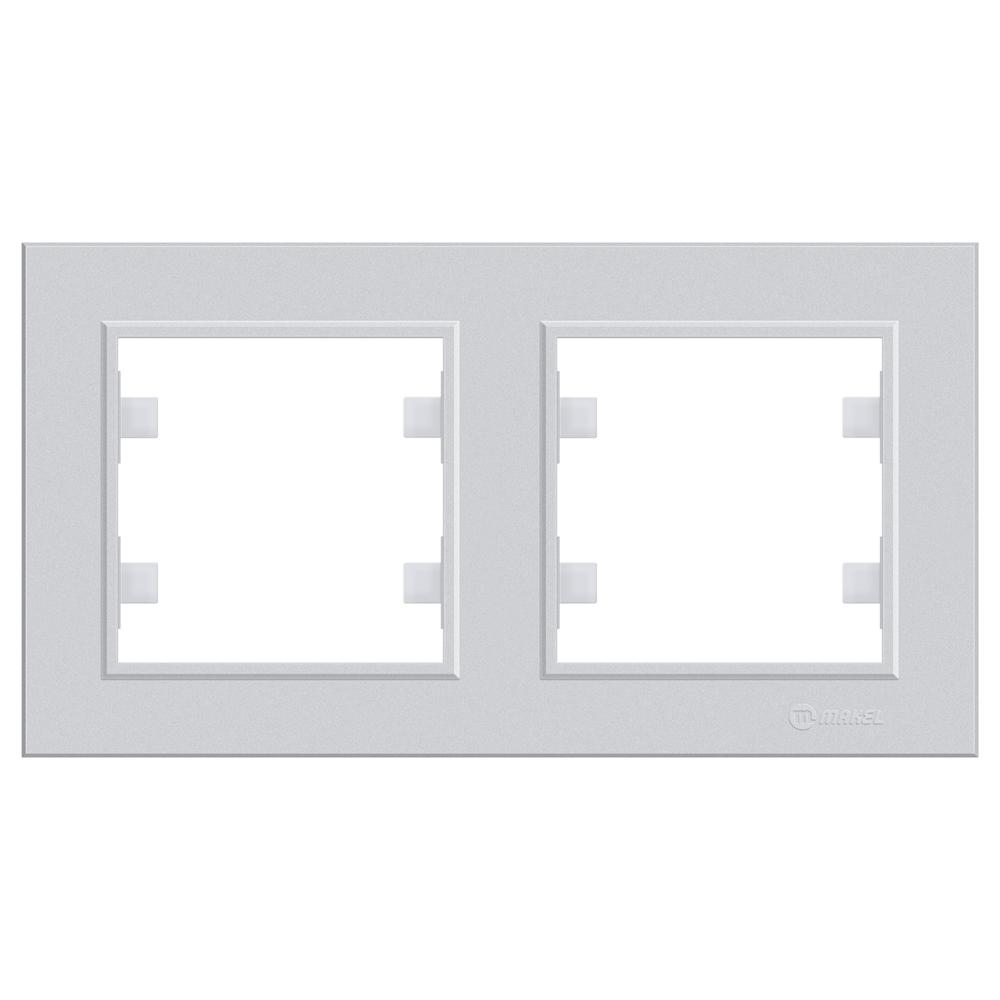 2 Fachrahmen Waagerecht ( Horizontal ) KAREA Met. Silber