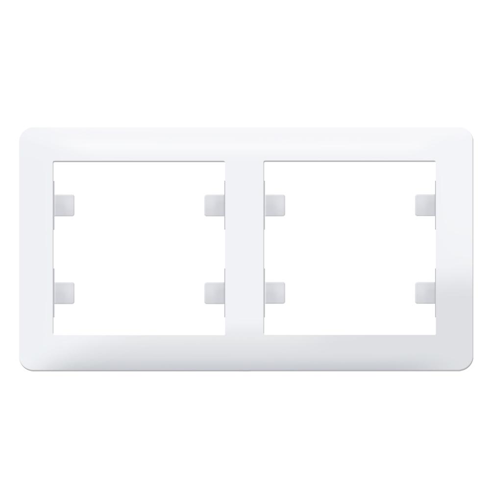 2 Fachrahmen WAAGERECHT ( Horizontal ) LUNIS Alpinweiss