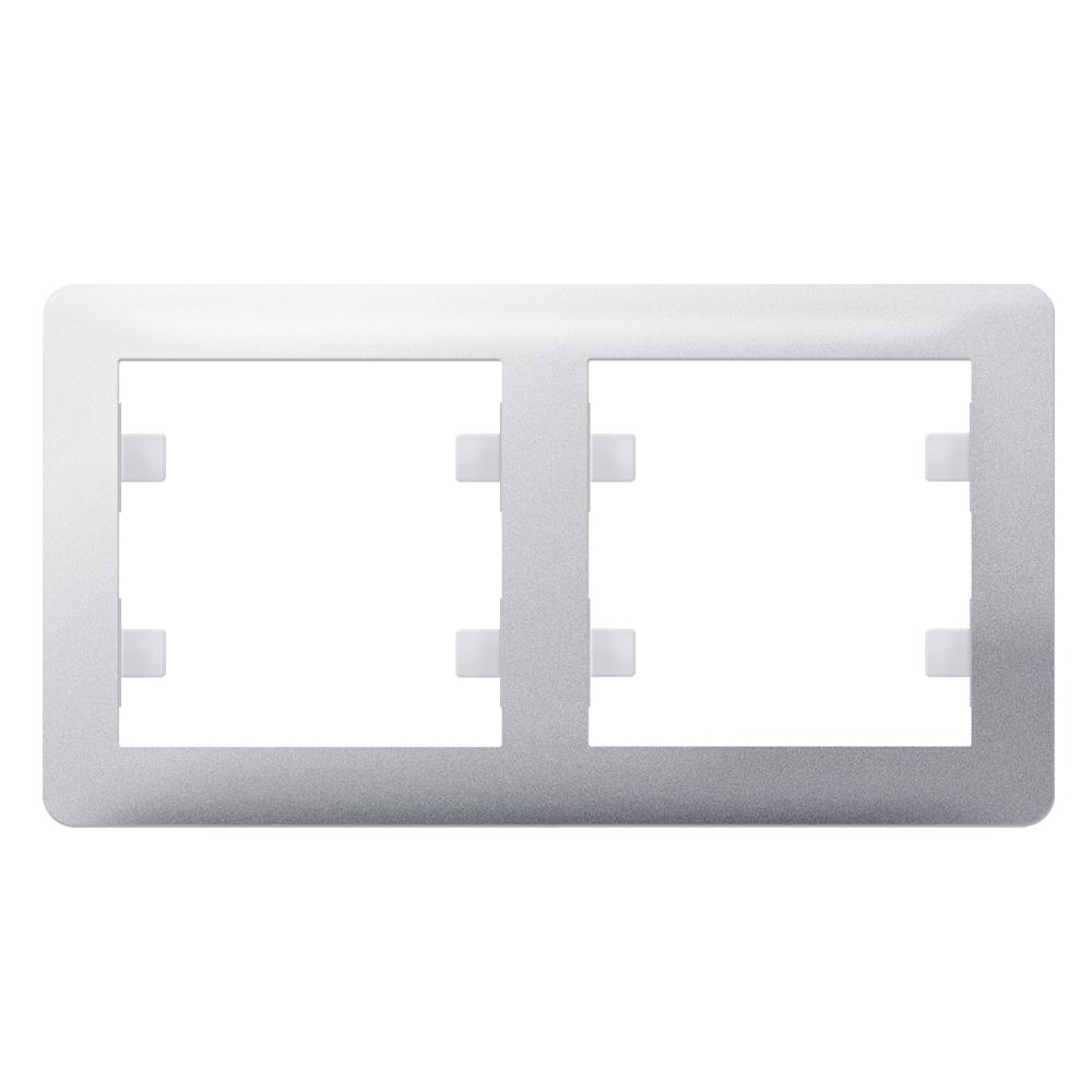 2 Fachrahmen Waagerecht ( Horizontal ) LUNIS Met. Silber