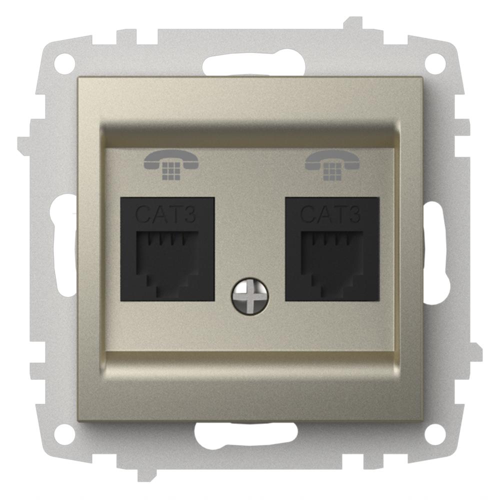 WESTERN TELEFONDOSE (Einsatz + Deckel) ZENA Titanium