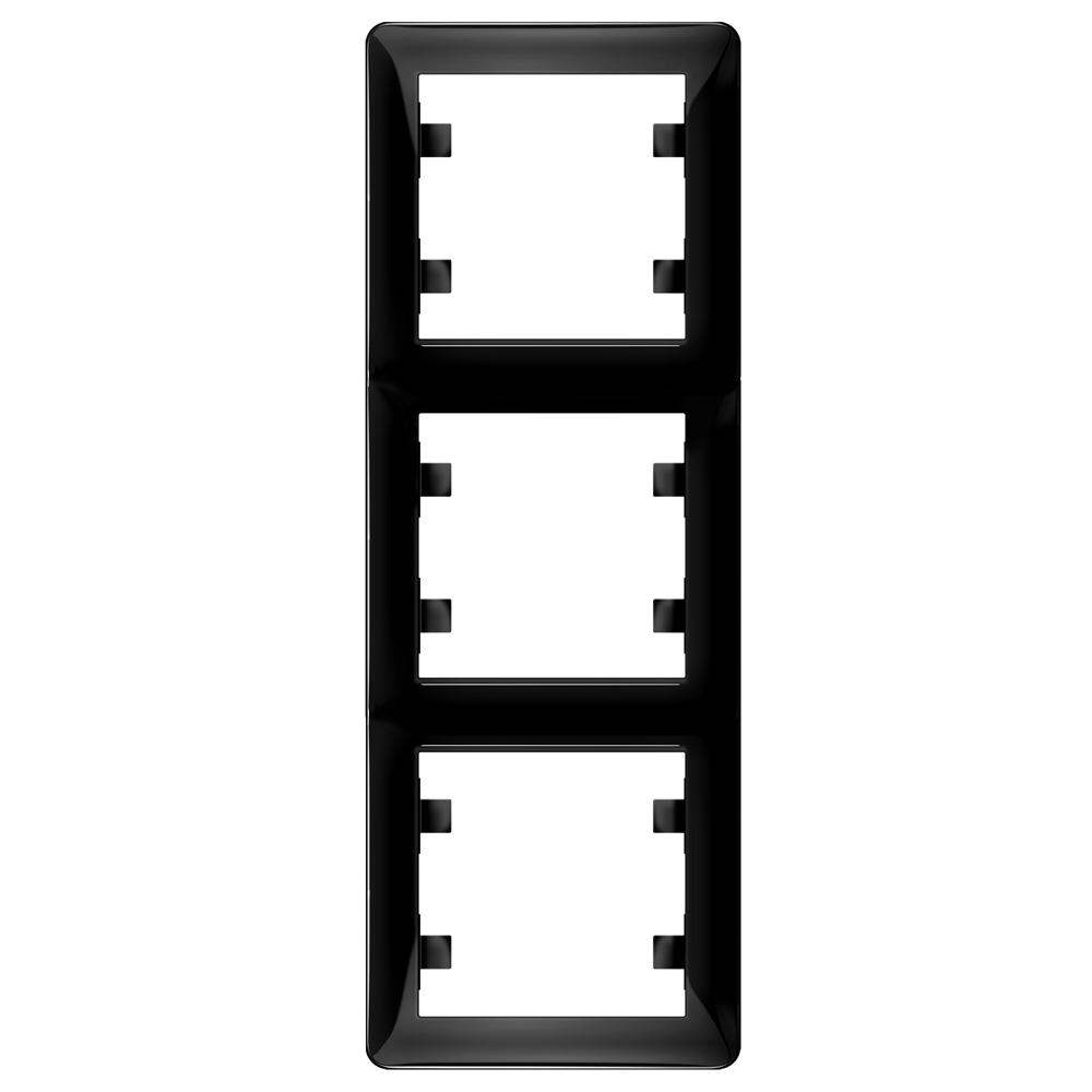 3 Fachrahmen Senkrecht ( Vertikal ) LUNIS Schwarz