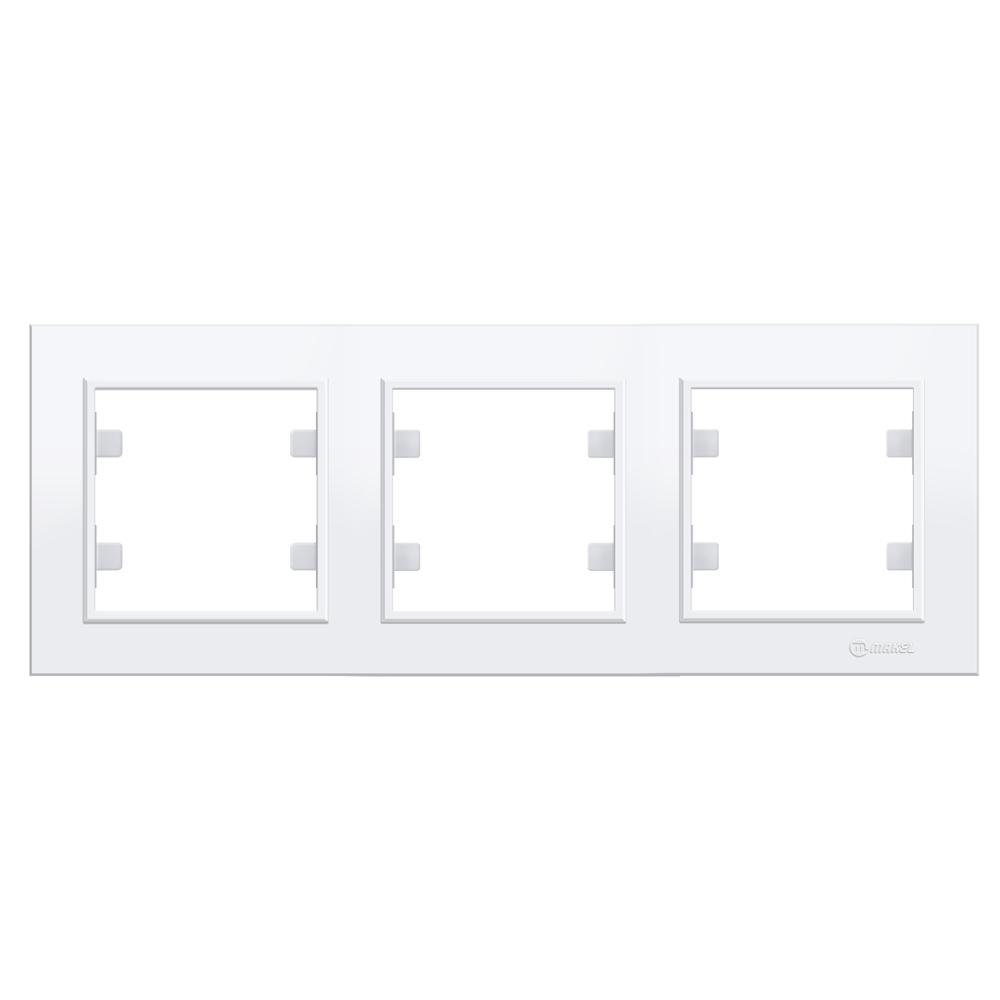 3 Fachrahmen WAAGERECHT ( Horizontal ) KAREA Alpinweiss