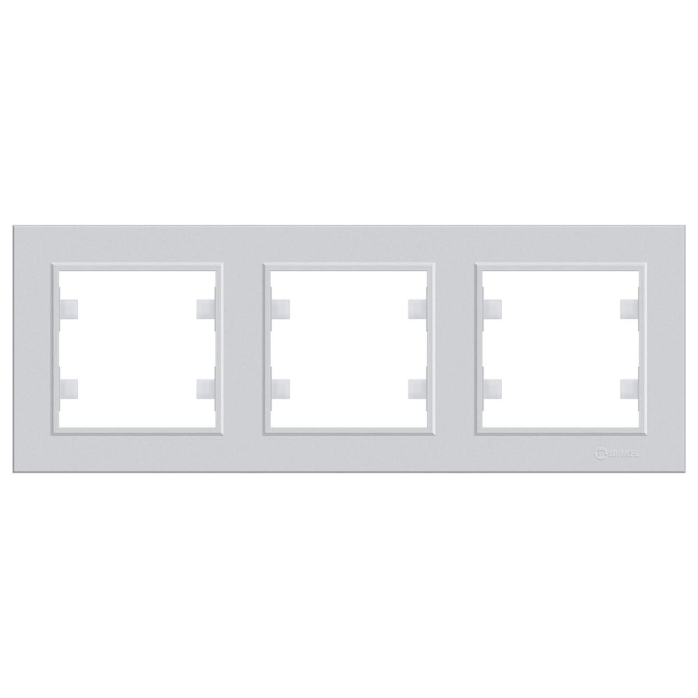 3 Fachrahmen Waagerecht ( Horizontal ) KAREA Met. Silber