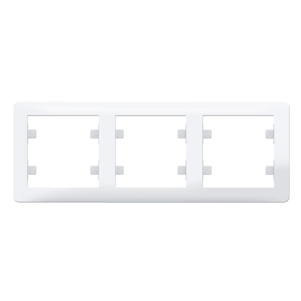 3 Fachrahmen WAAGERECHT ( Horizontal ) LUNIS Alpinweiss