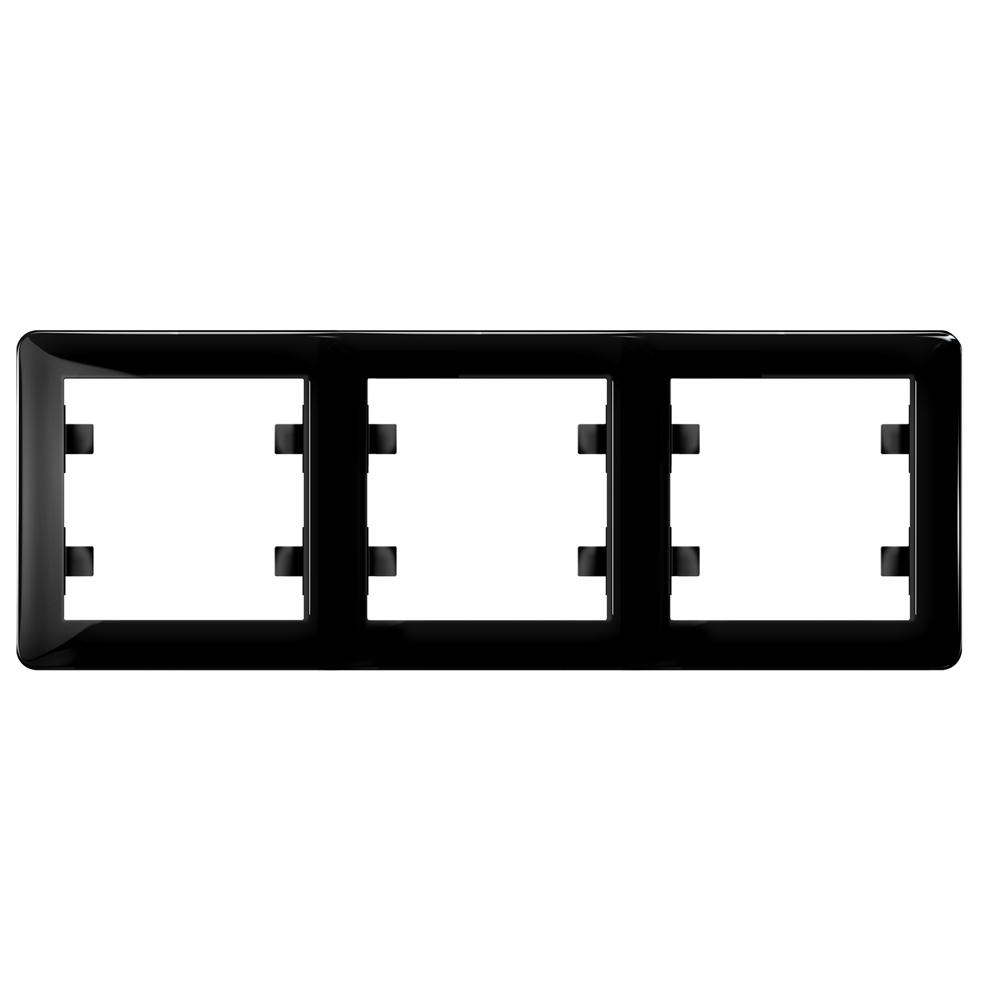 3 Fachrahmen Waagerecht ( Horizontal ) LUNIS Schwarz