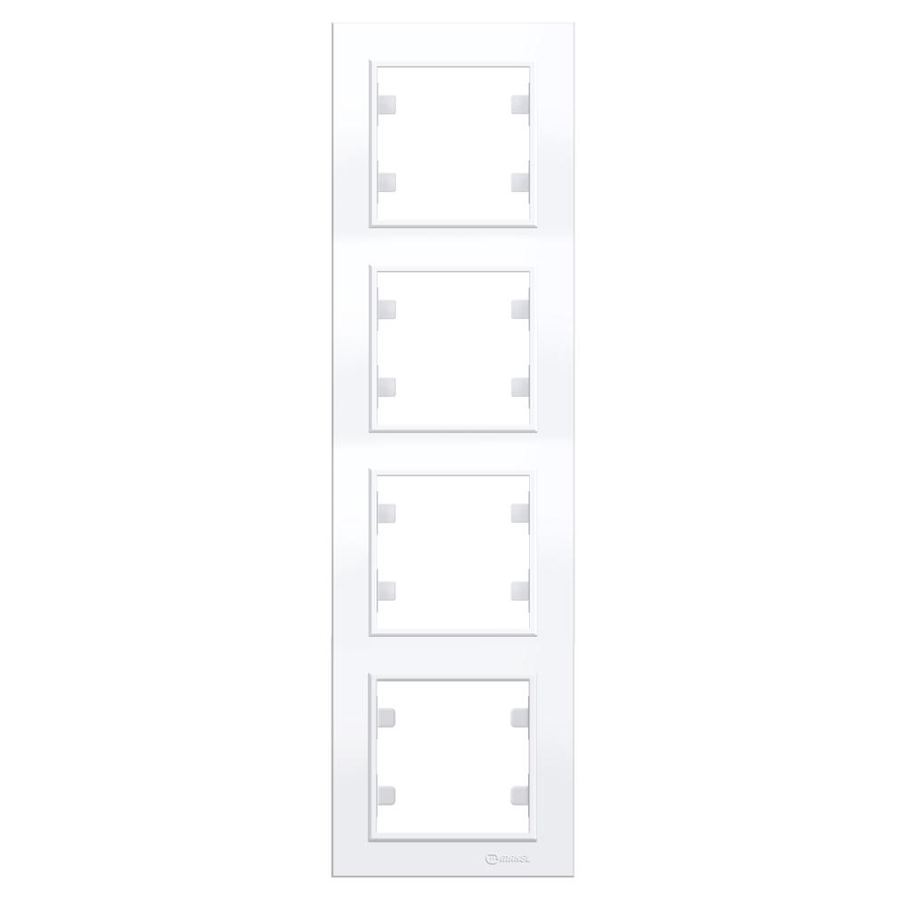 4 Fachrahmen SENKRECHT ( Vertikal ) KAREA Alpinweiss