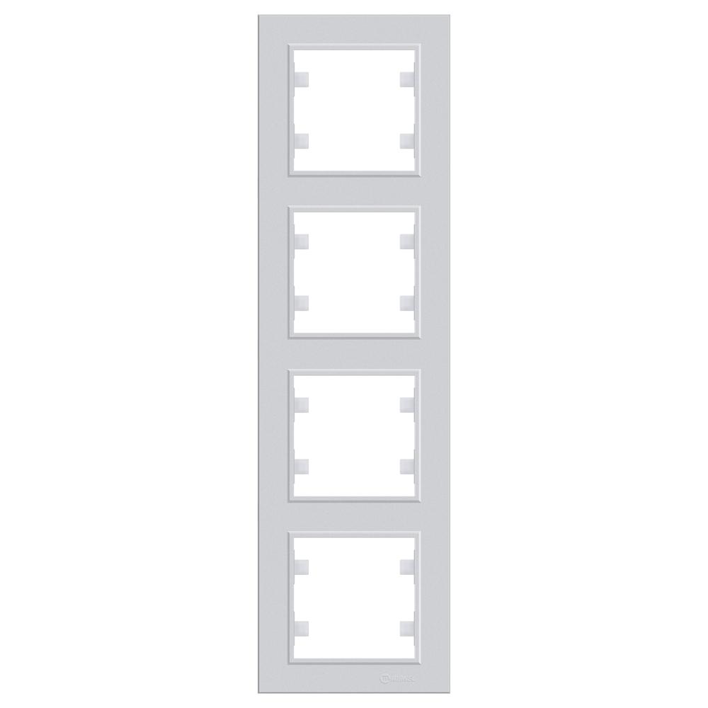 4 Fachrahmen Senkrecht ( Vertikal ) KAREA Met. Silber