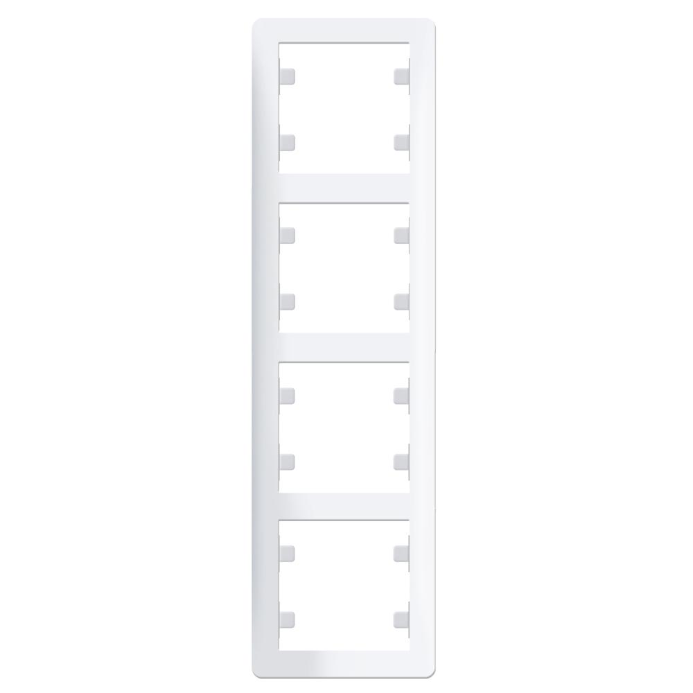 4 Fachrahmen SENKRECHT ( Vertikal ) LUNIS Alpinweiss