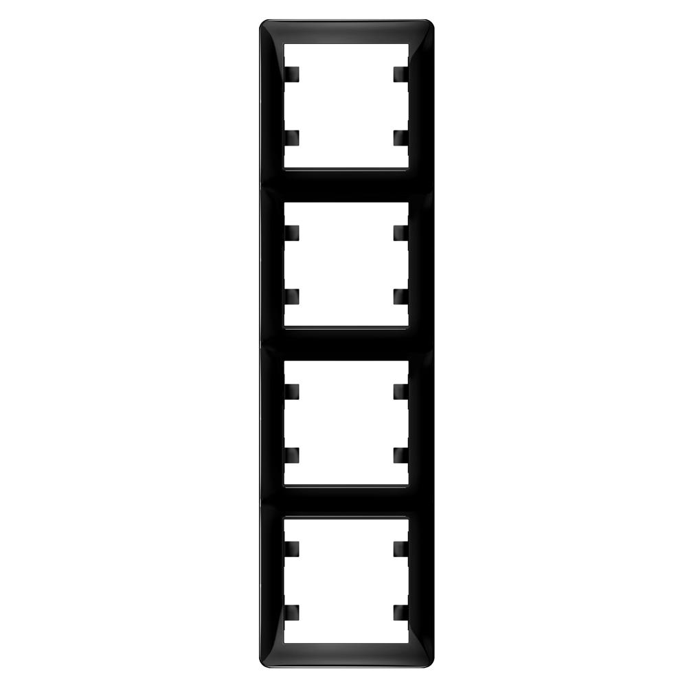 4 Fachrahmen Senkrecht ( Vertikal ) LUNIS Schwarz