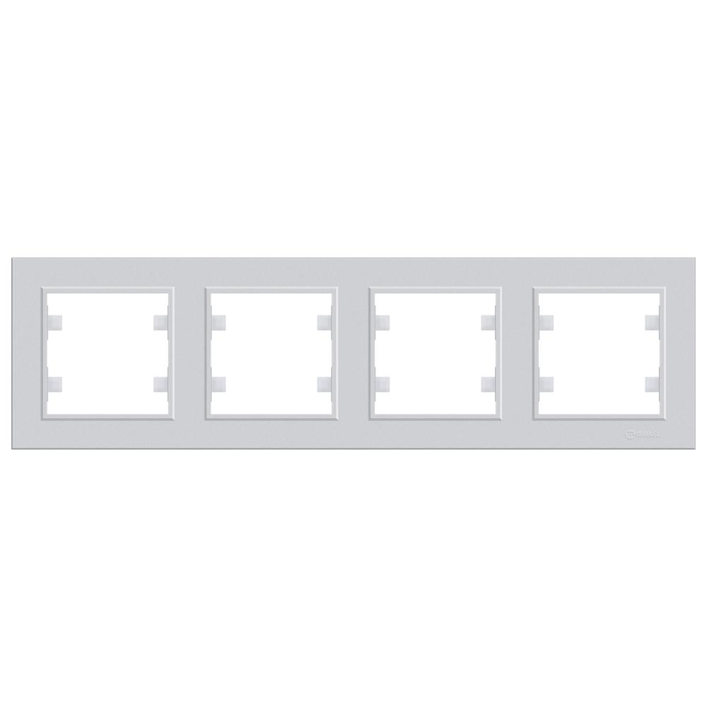 4 Fachrahmen Waagerecht ( Horizontal ) KAREA Met. Silber