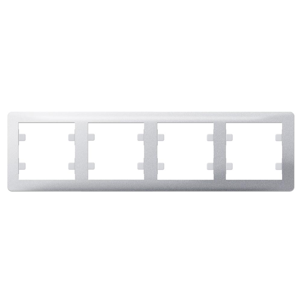 4 Fachrahmen Waagerecht ( Horizontal ) LUNIS Met. Silber