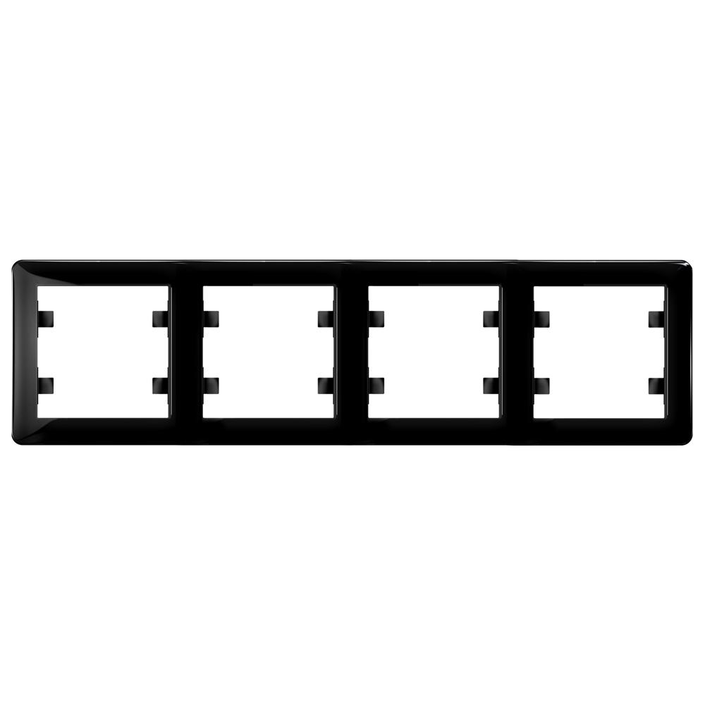 4 Fachrahmen Waagerecht ( Horizontal ) LUNIS Schwarz