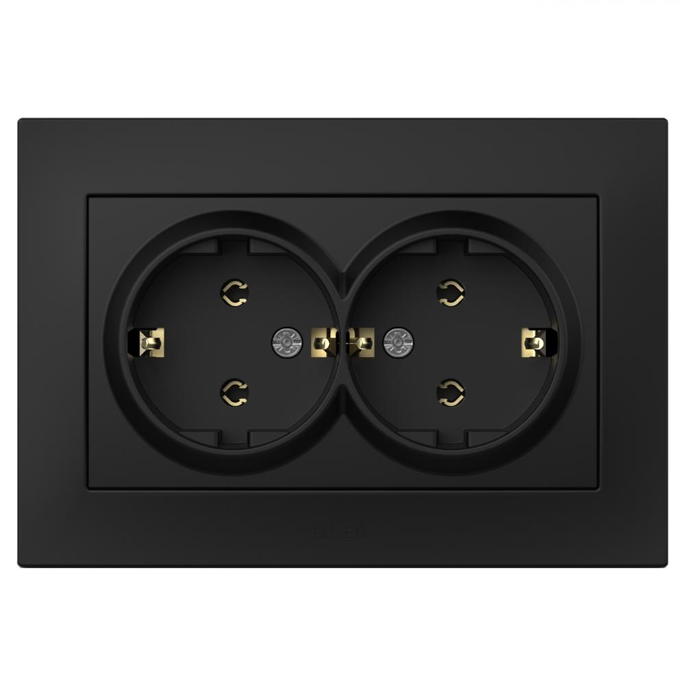 KOMBISTECKDOSE AUF EINEM SOCKEL KOMPLETT mit RAHMEN ZENA Vantablack