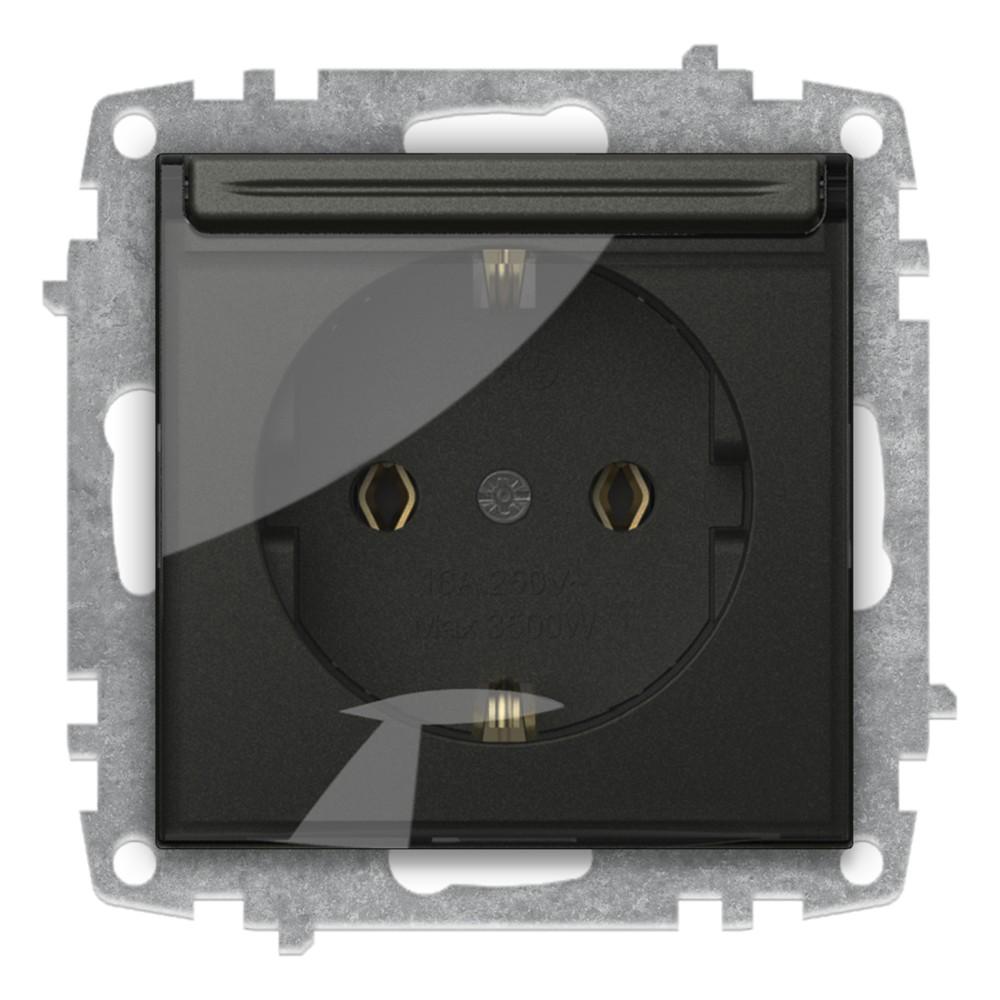 ABDECKSTECKDOSE ( Einsatz + Deckel ) ZENA Anthrazit