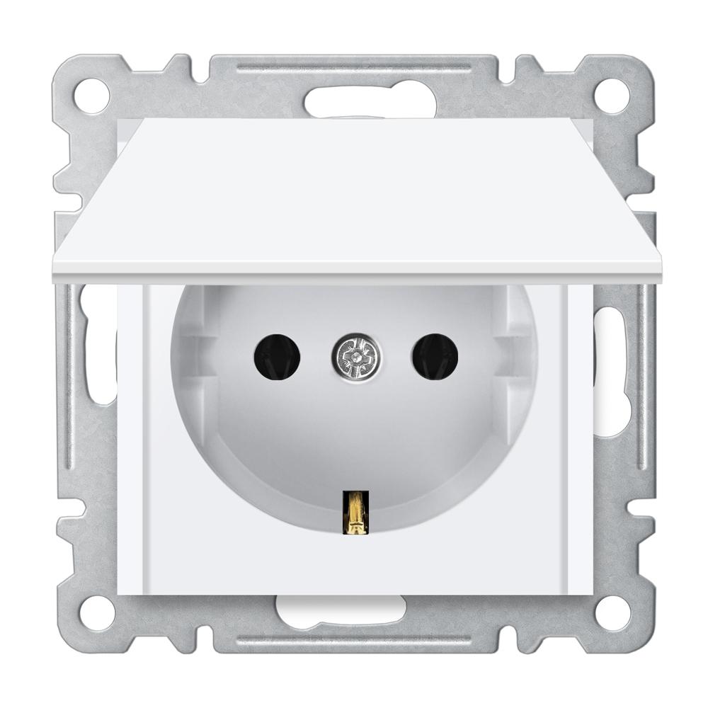 ABDECKSTECKDOSE ( Einsatz + Deckel ) LUNIS Alpinweiss