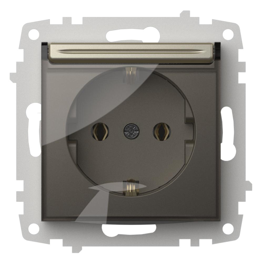 ABDECKSTECKDOSE (Einsatz + Deckel) ZENA Titanium