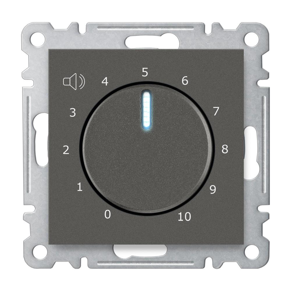 LAUTSPRECHERREGLER ( Einsatz + Drehscheibe ) KAREA Anthrazit