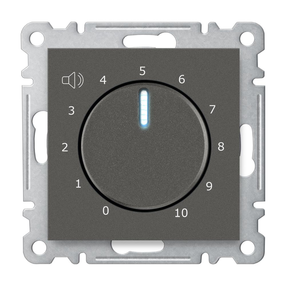 LAUTSPRECHERREGLER ( Einsatz + Drehscheibe ) LUNIS Anthrazit