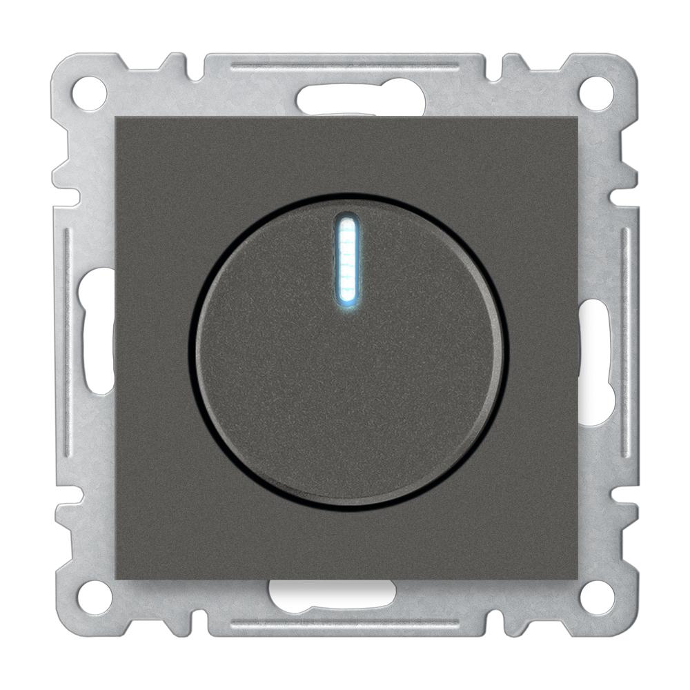 DREHDIMMER 600W mit FILTER ( Einsatz + Drehscheibe ) LUNIS Anthrazit