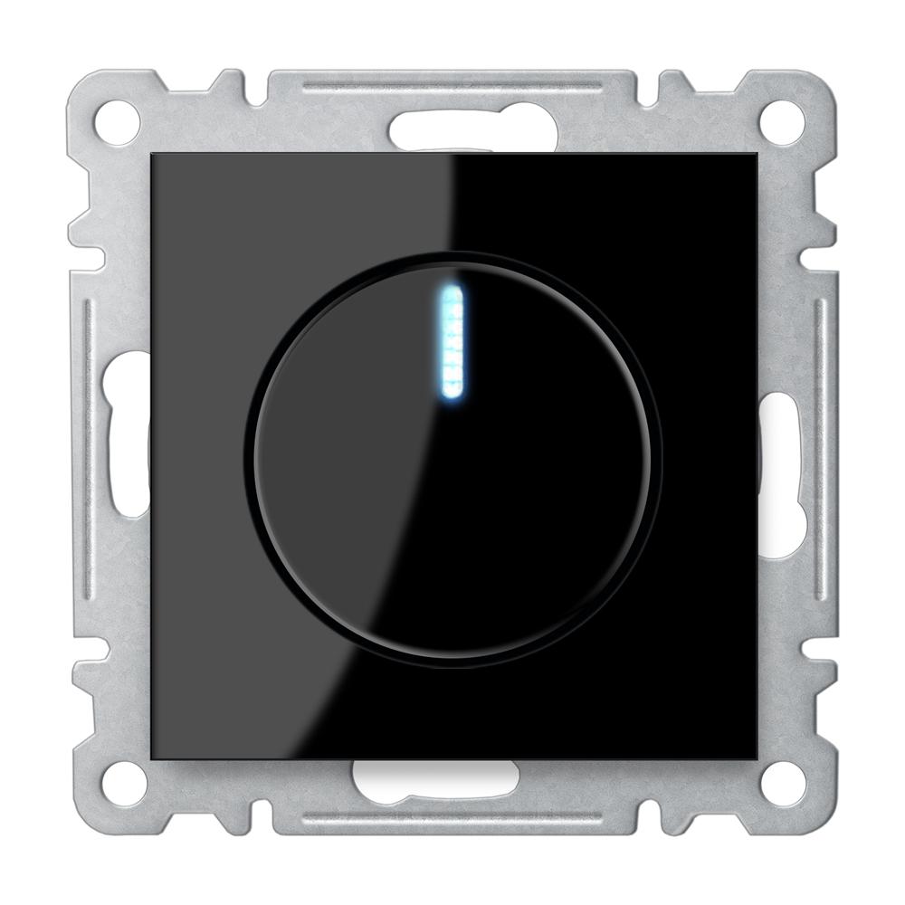 DREHDIMMER (1-10V) mit LED ( Einsatz + Drehscheibe ) KAREA Schwarz