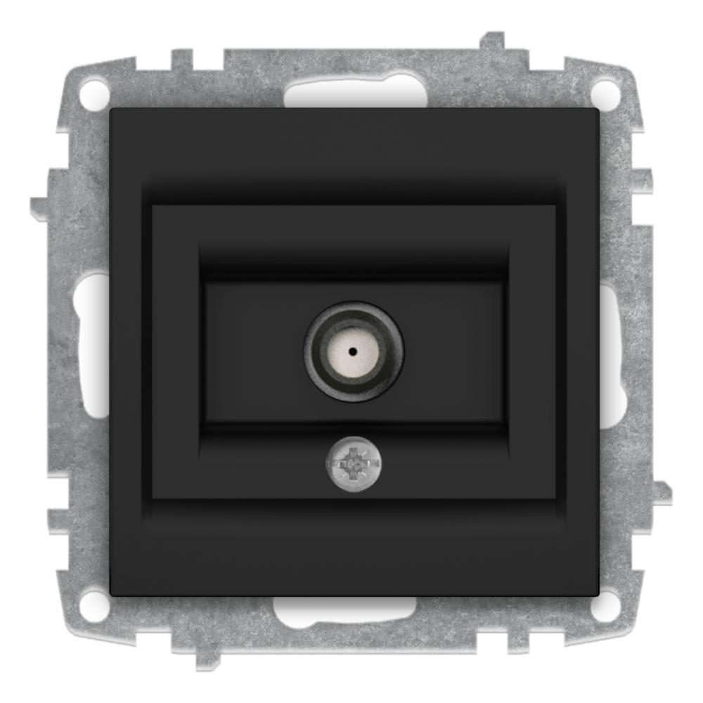 F ANSCHLUSS SAT DOSE END (Einsatz + Deckel) ZENA Vantablack