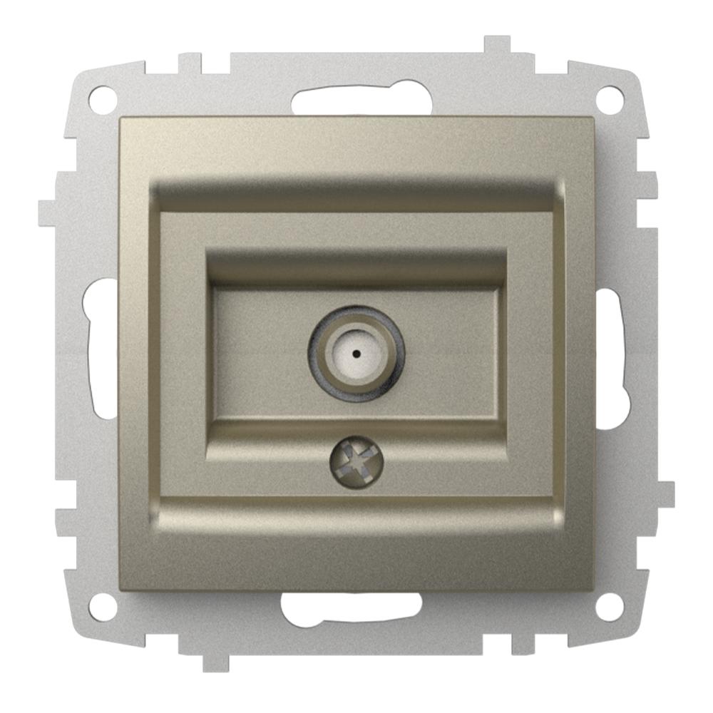 F ANSCHLUSS SAT DOSE END (Einsatz + Deckel) ZENA Titanium