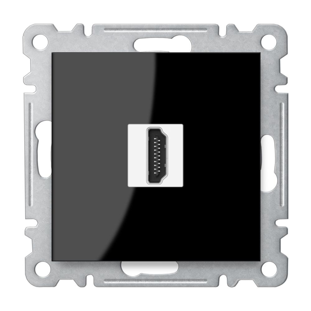 HDMI Anschlussdose ( Einsatz + Deckel ) KAREA Schwarz
