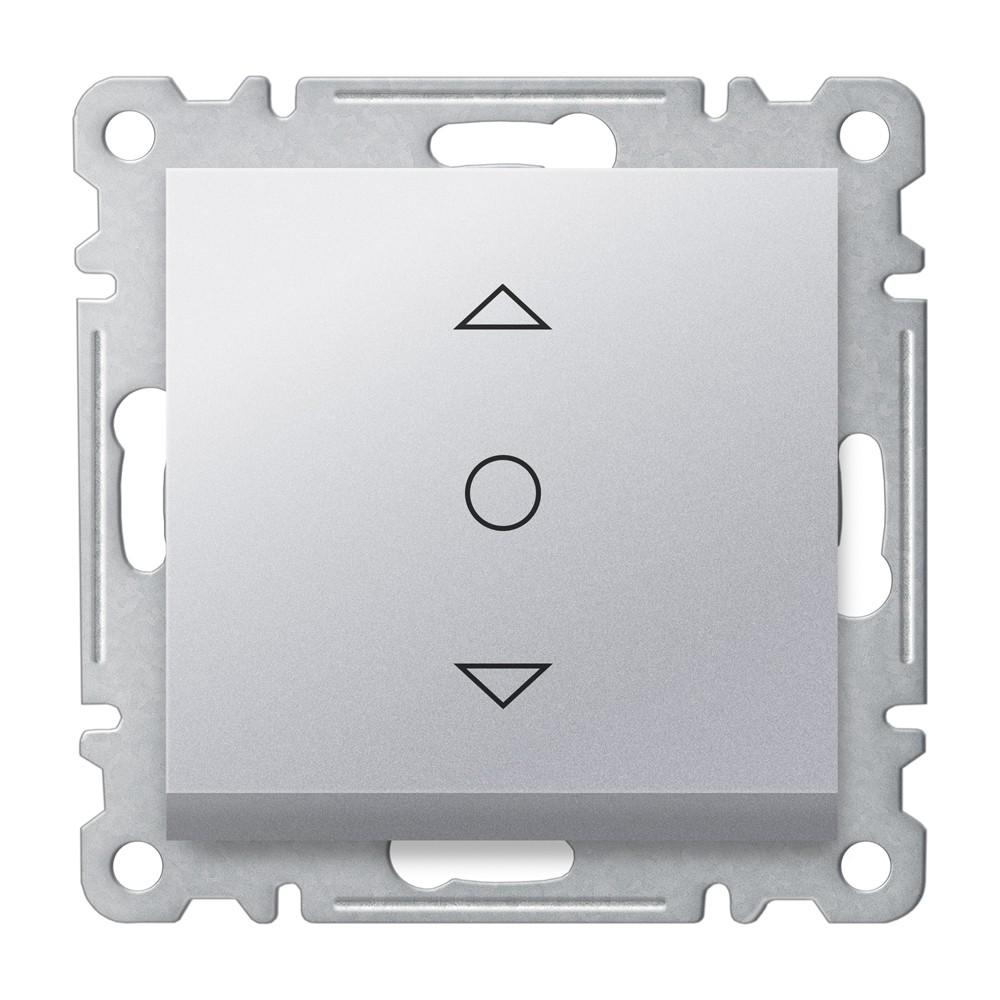 JALOUSIESCHALTER ( Einsatz + Wippe ) KAREA Met. Silber