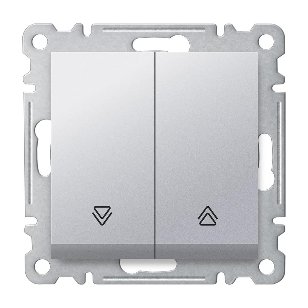 JALOUSIETASTER ( Einsatz + Wippe ) LUNIS Met. Silber